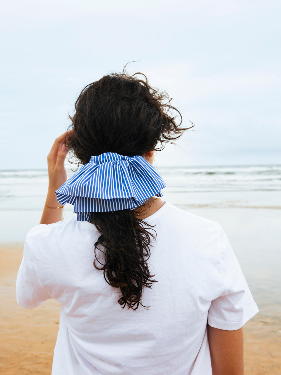 Breeze Wrap Blue Scrunchie