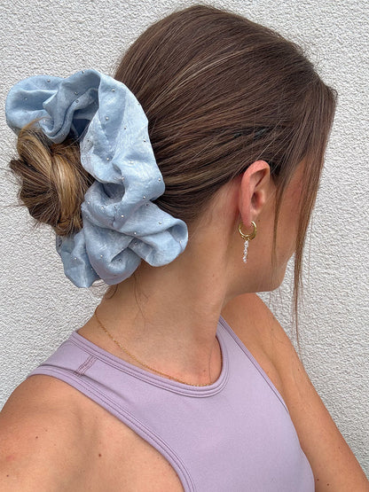 Sparkling Joy Blue Scrunchie