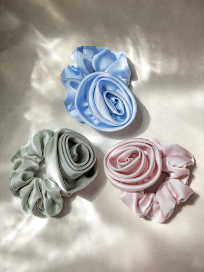 Eternal Rose Blue Scrunchie