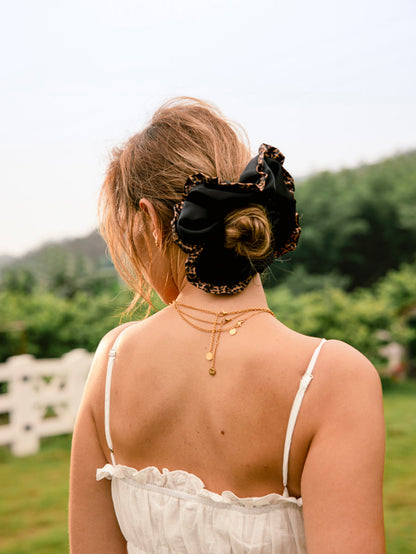 Chic Charm Leopard Scrunchie