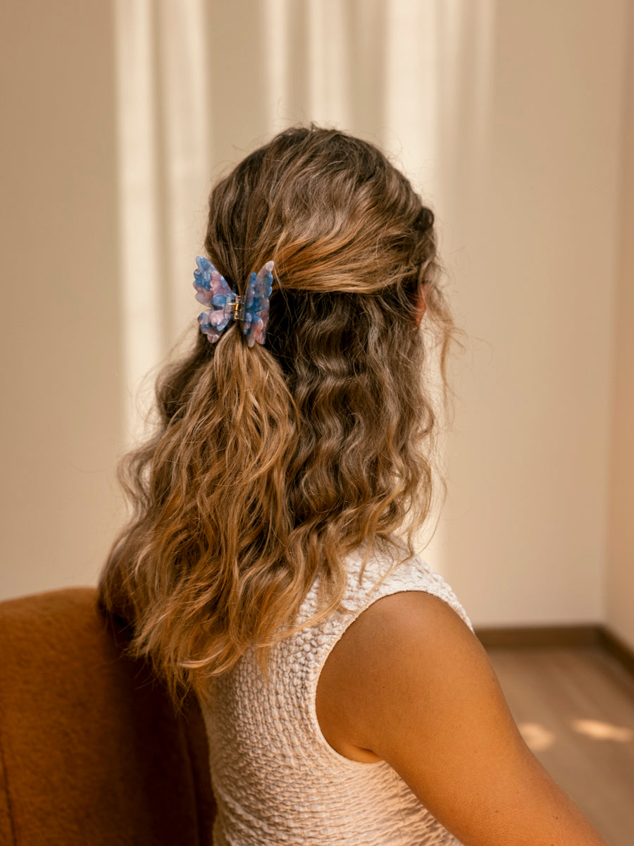 Airy Butterfly Haarklammer Blue-pink