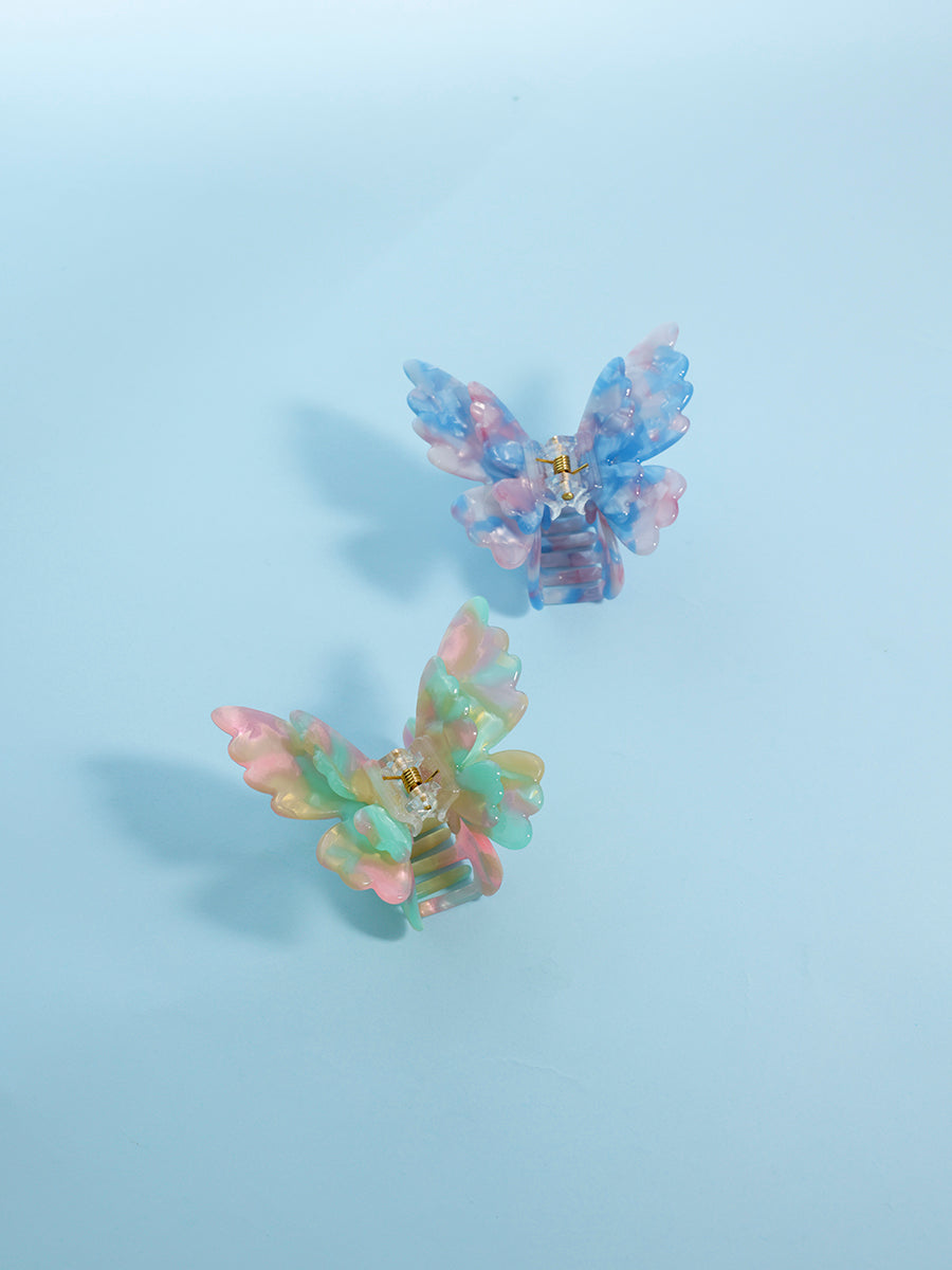 Airy Butterfly Haarklammer Blue-pink