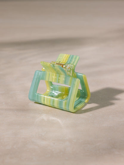 Classic Frame Haarklammer Green-striped