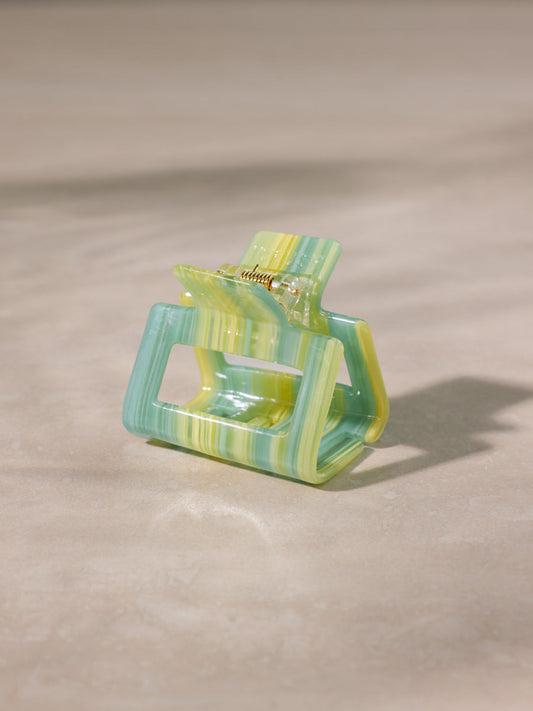 Classic Frame Haarklammer Green-striped