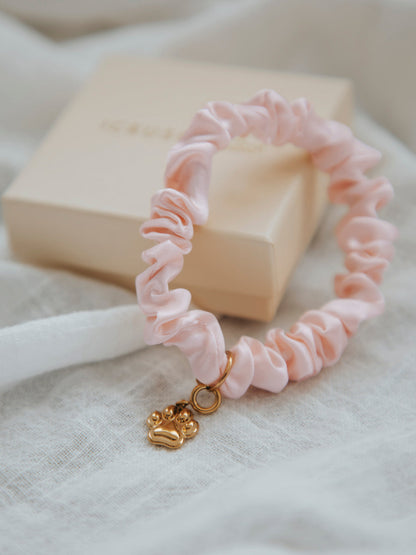Blissful Pure Silk Scrunchie Cream Pink