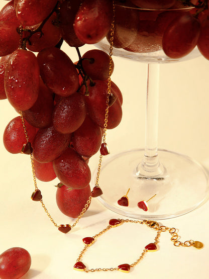 Red heart Kette