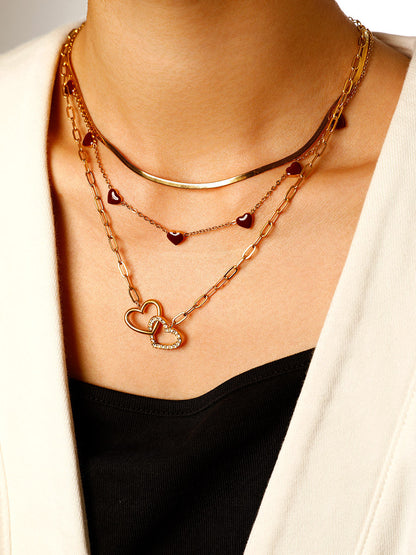 Red heart Kette