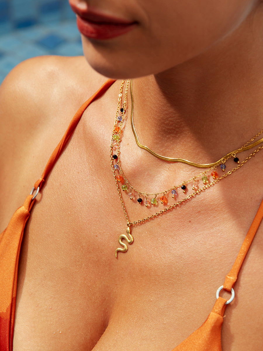 Bunt Stone Kette