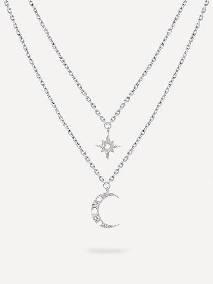 Moon Phase N Star Double Layer Kette