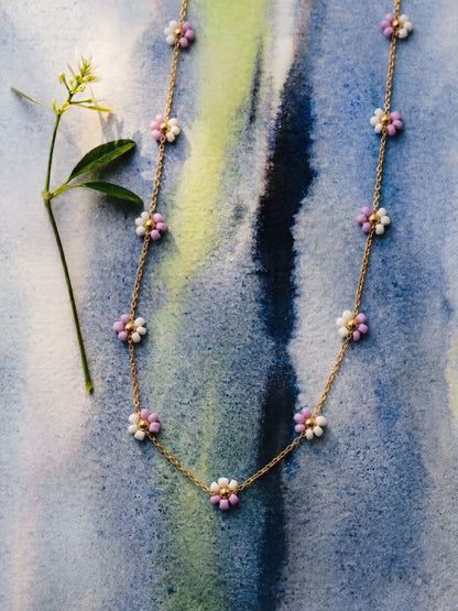 Blossom Moment Purple-white Kette