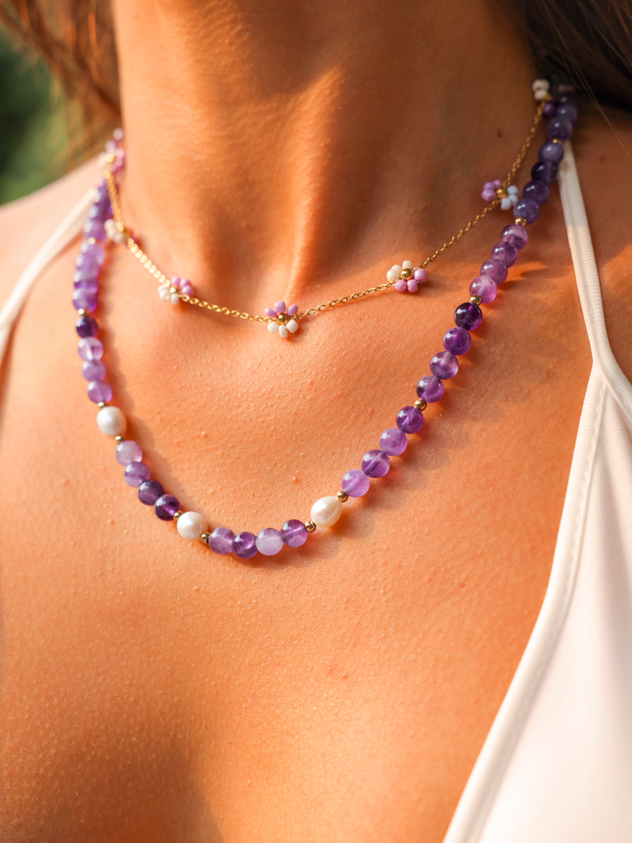Blossom Moment Purple-white Kette