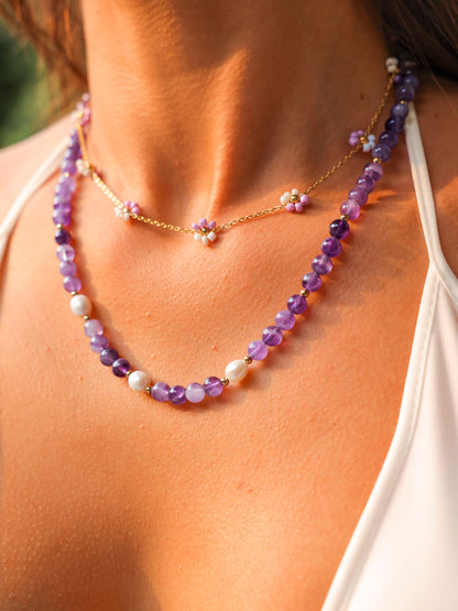 Blossom Moment Purple-white Kette