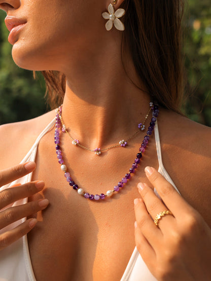 Blossom Moment Purple-white Kette