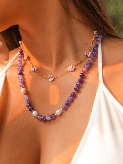 Blossom Moment Purple-white Kette