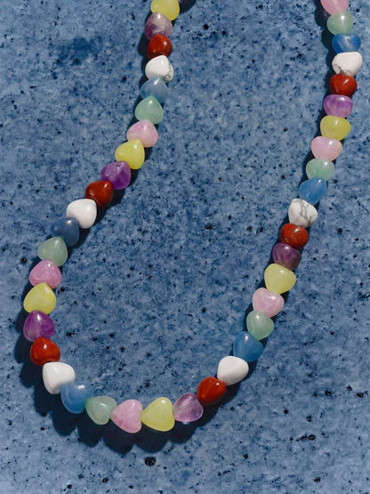 Rainbow Heart Kette