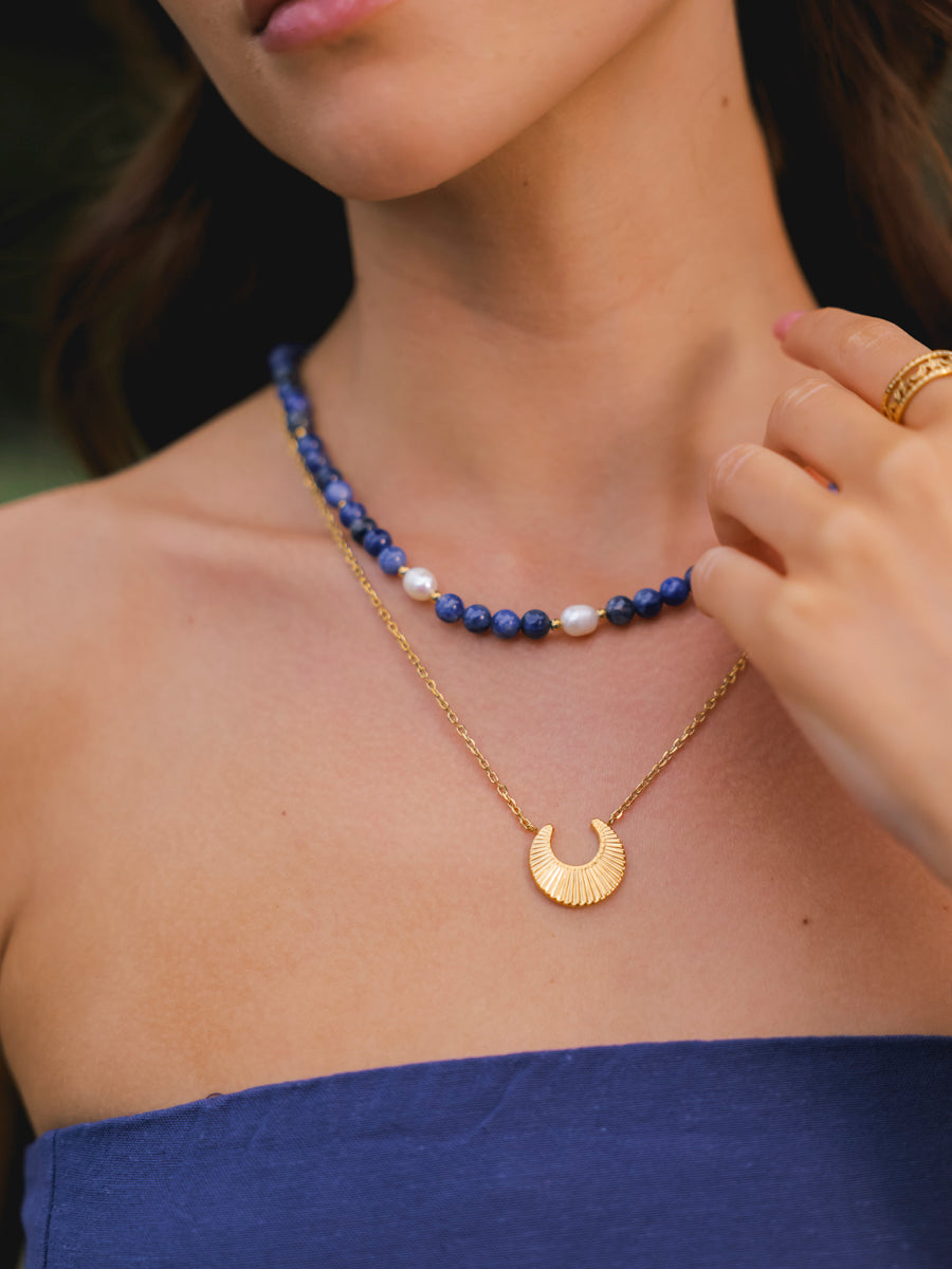 Dawn Pearl Dark Blue Kette