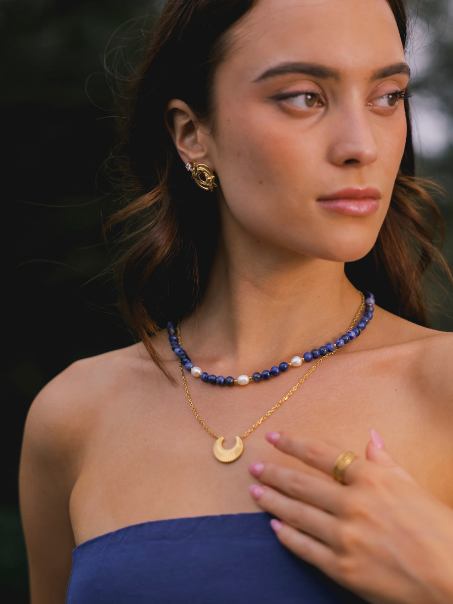 Dawn Pearl Dark Blue Kette
