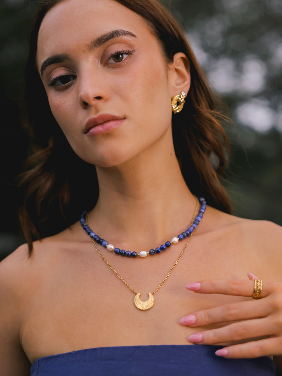 Dawn Pearl Dark Blue Kette
