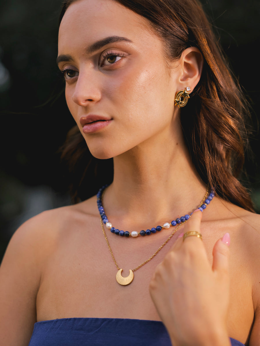 Dawn Pearl Dark Blue Kette