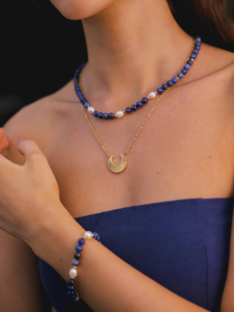 Dawn Pearl Dark Blue Kette