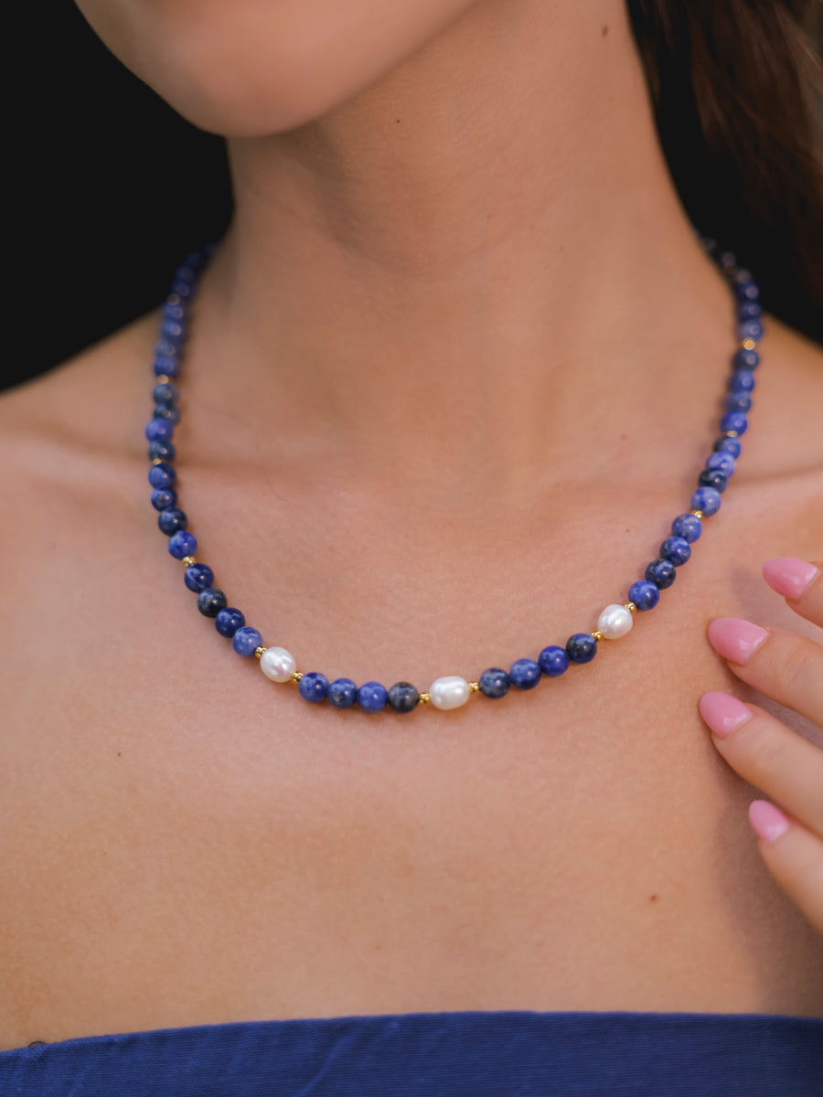 Dawn Pearl Dark Blue Kette
