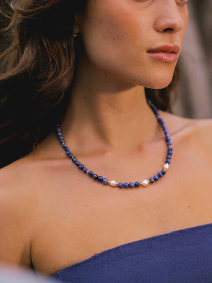Dawn Pearl Dark Blue Kette