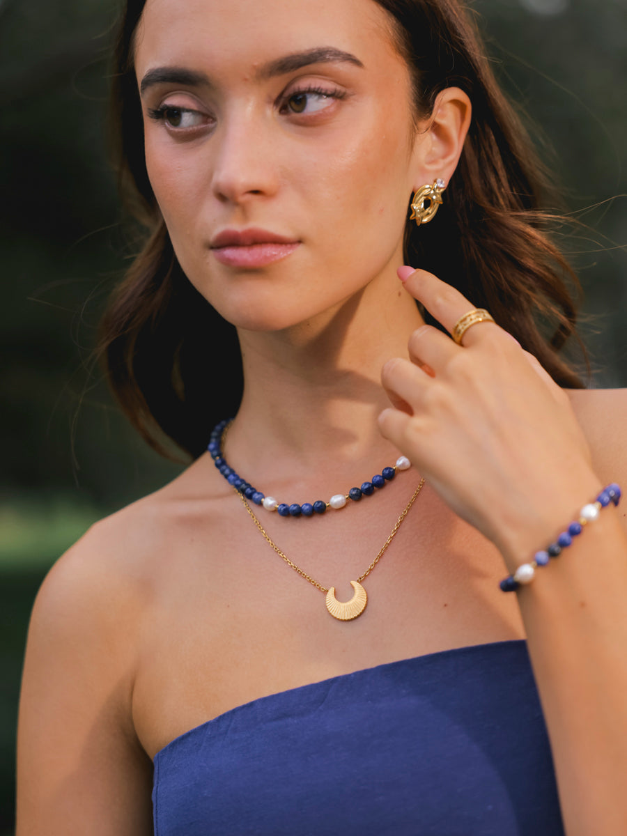 Dawn Pearl Dark Blue Kette