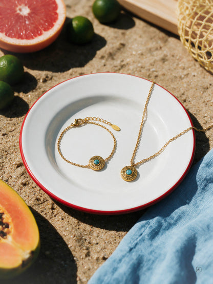 Vintage Cyan Kette
