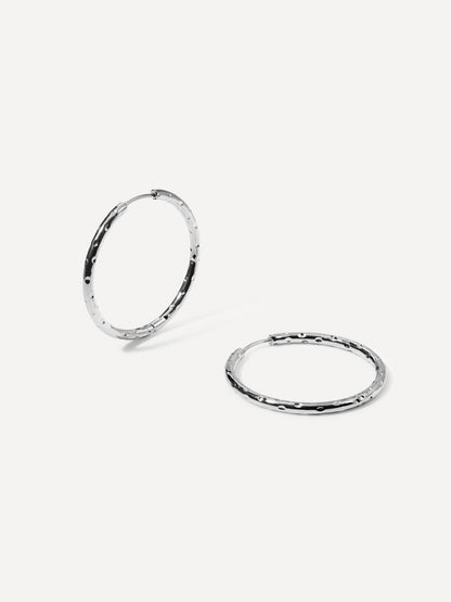 35MM TEXTURED HOOPS LARGE OHRRINGE