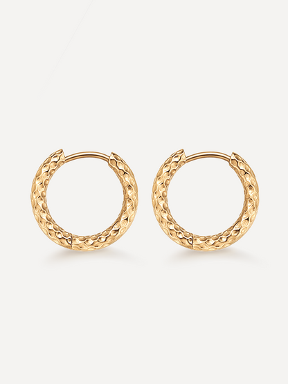 16mm TEXTURED HOOPS SMALL OHRRINGE
