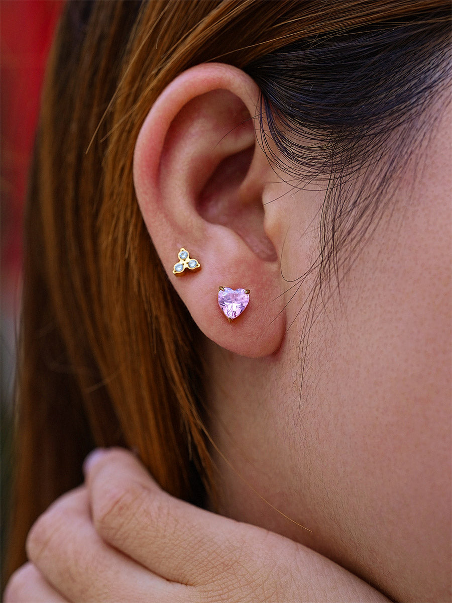 Pink Heart OHRRINGE