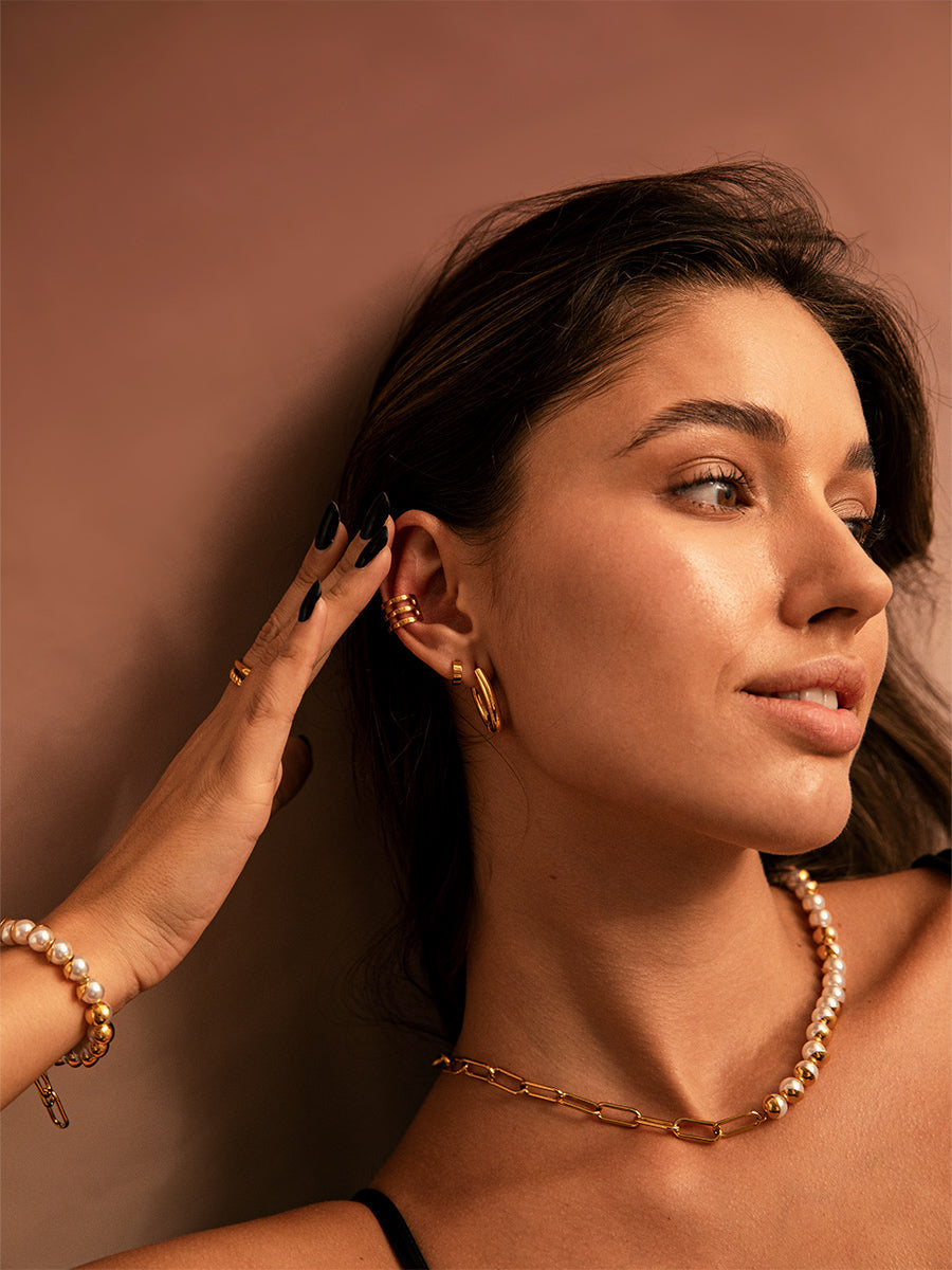 Moon Phase Trio Plain Earcuff