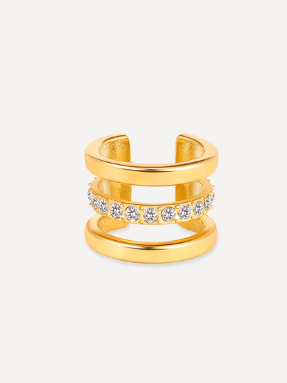 Moon Phase Trio Brilliant Earcuff