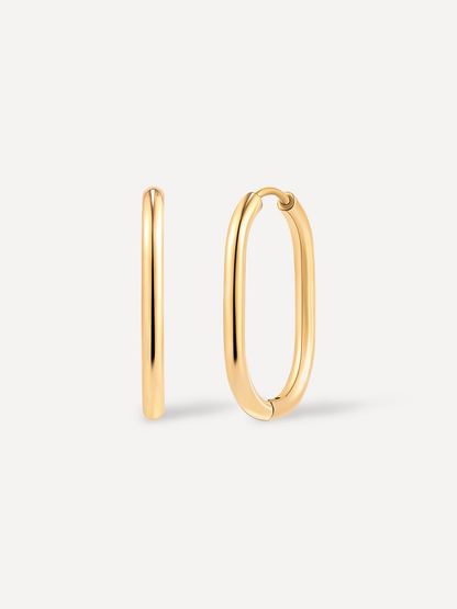 27mm Elegant Oval Ohrringe