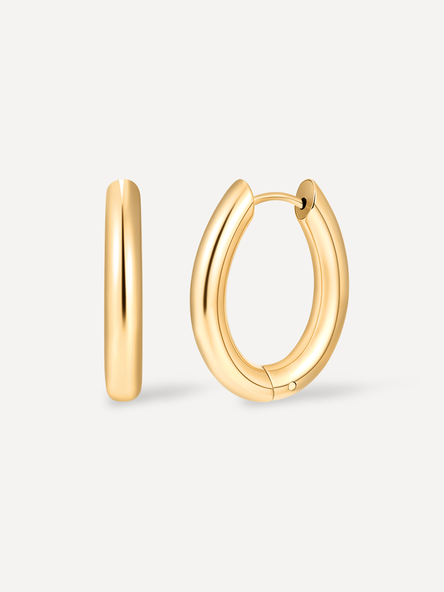 Chunky Oval Ohrringe