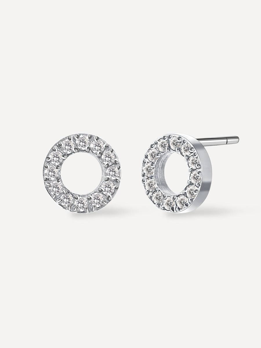 Dazzling Round Stud Ohrringe