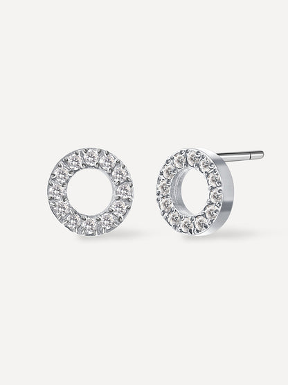 Dazzling Round Stud Ohrringe