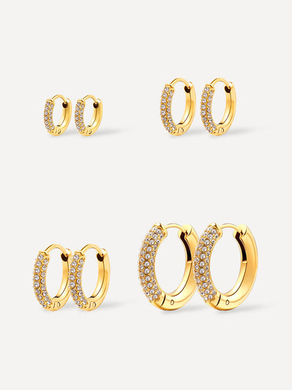 Twinkle Split Ohrringe Set Gold