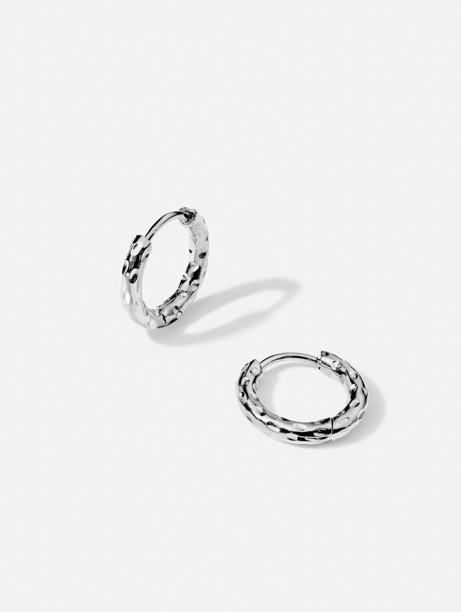15mm Textured Hoops Mini Ohrringe
