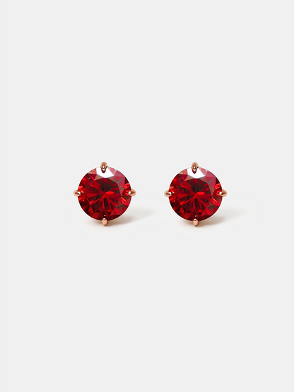 Crystal Delight Dark Red Small Stub-Ohrringe
