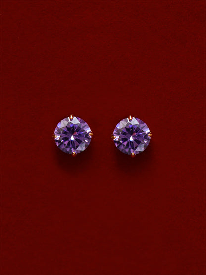 Crystal Delight Purple Small Stub-Ohrringe