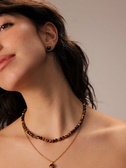 Wandering Wish Tiger's Eye Ohrringe