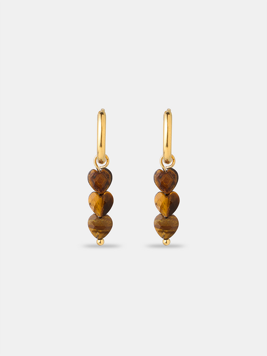 Love Droplets Tiger's Eye Ohrringe
