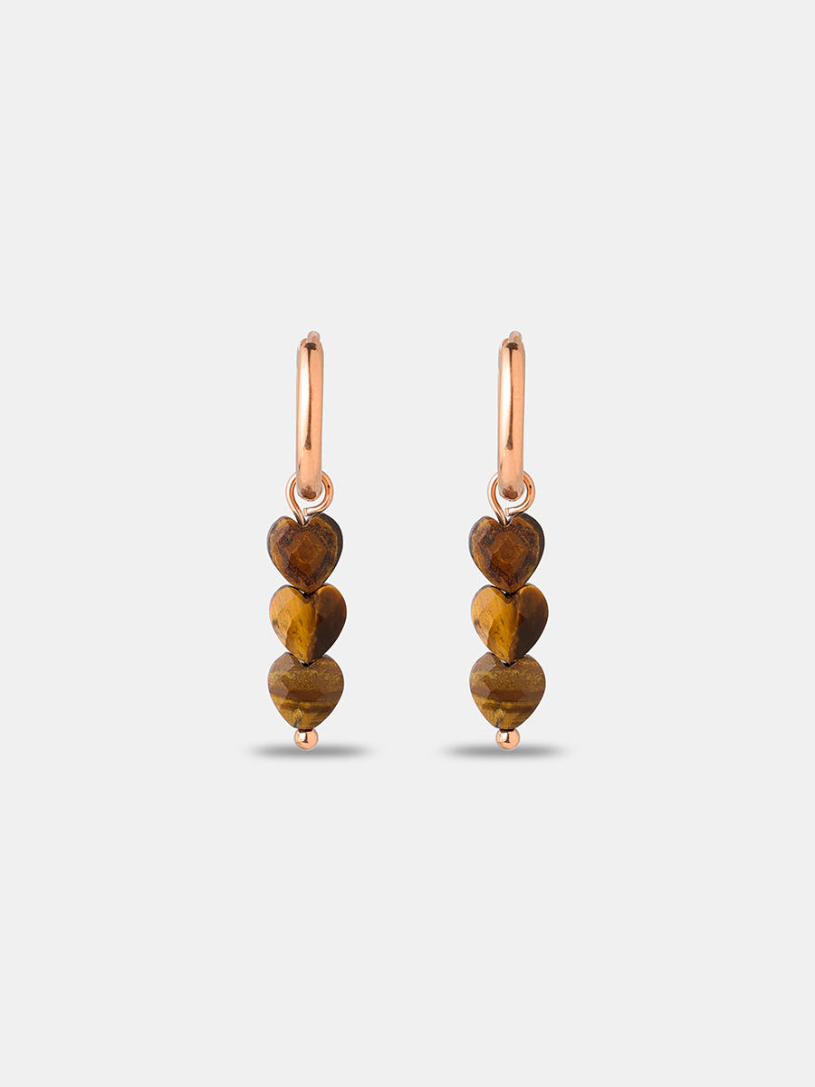 Love Droplets Tiger's Eye Ohrringe