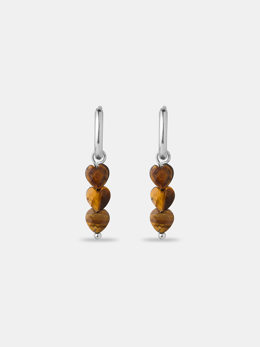 Love Droplets Tiger's Eye Ohrringe