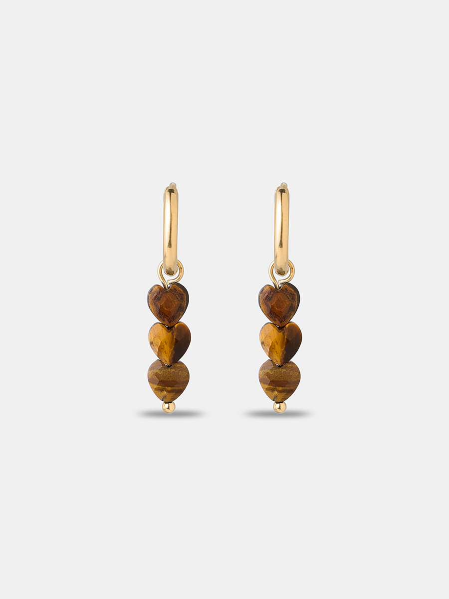 Love Droplets Tiger's Eye Ohrringe