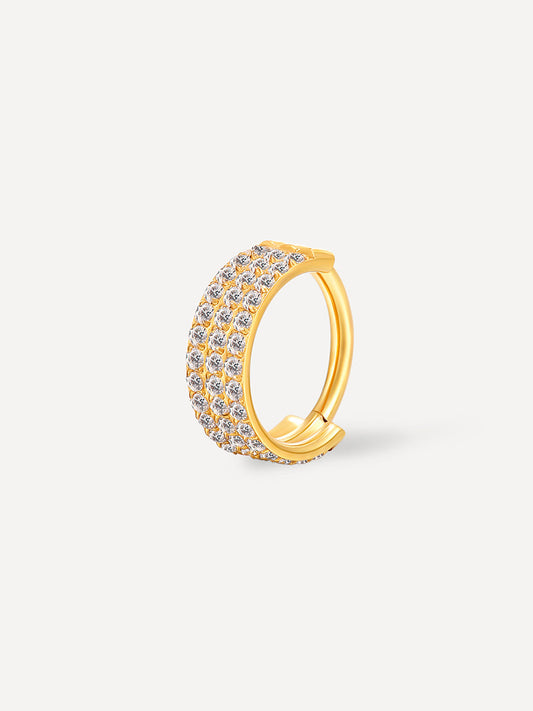 Eternity Glowing Triple Hoop Titan Piercing