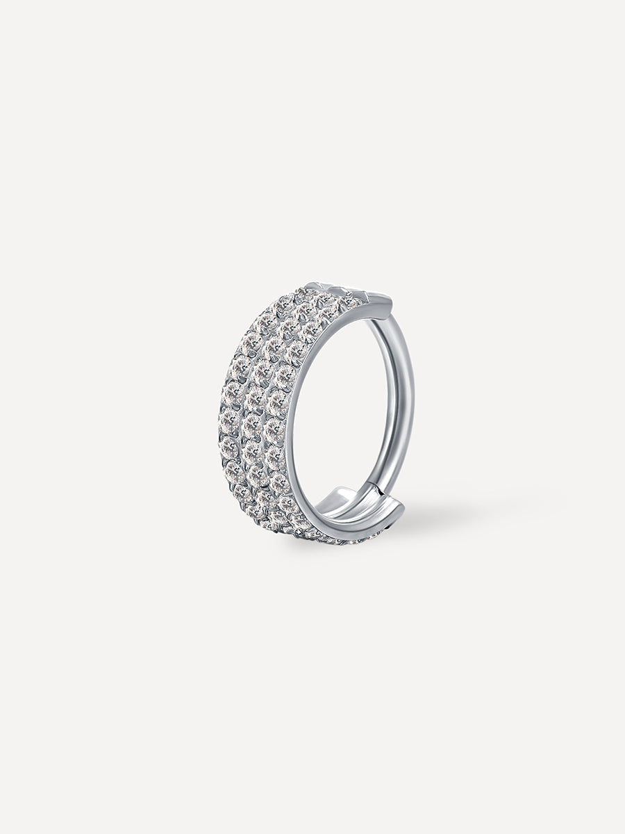 Eternity Glowing Triple Hoop Titan Piercing