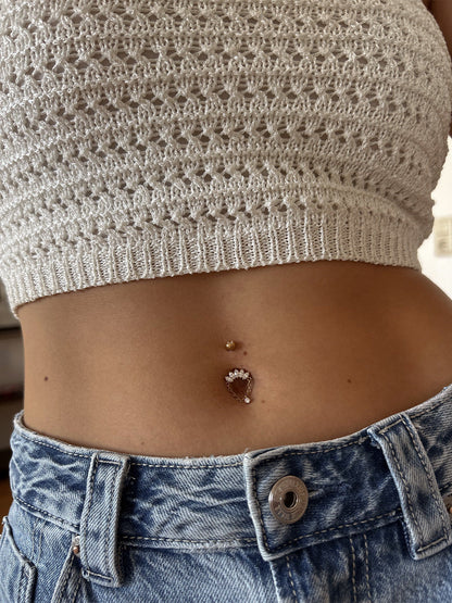 Gleaming Spark Titan Bauchnabelpiercing