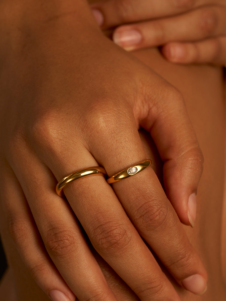 White Dome Ring